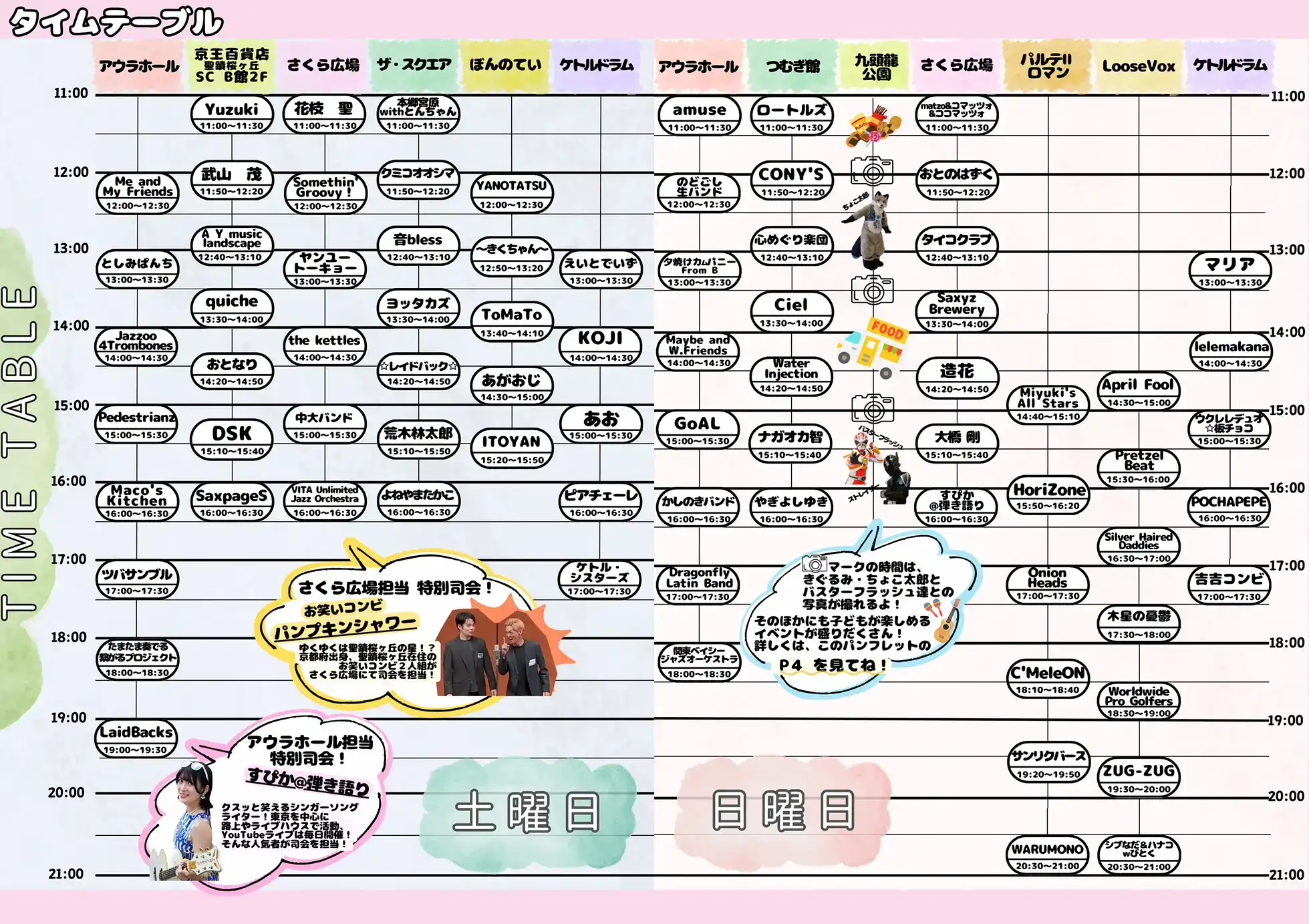 せいせき音フェス タイムテーブル